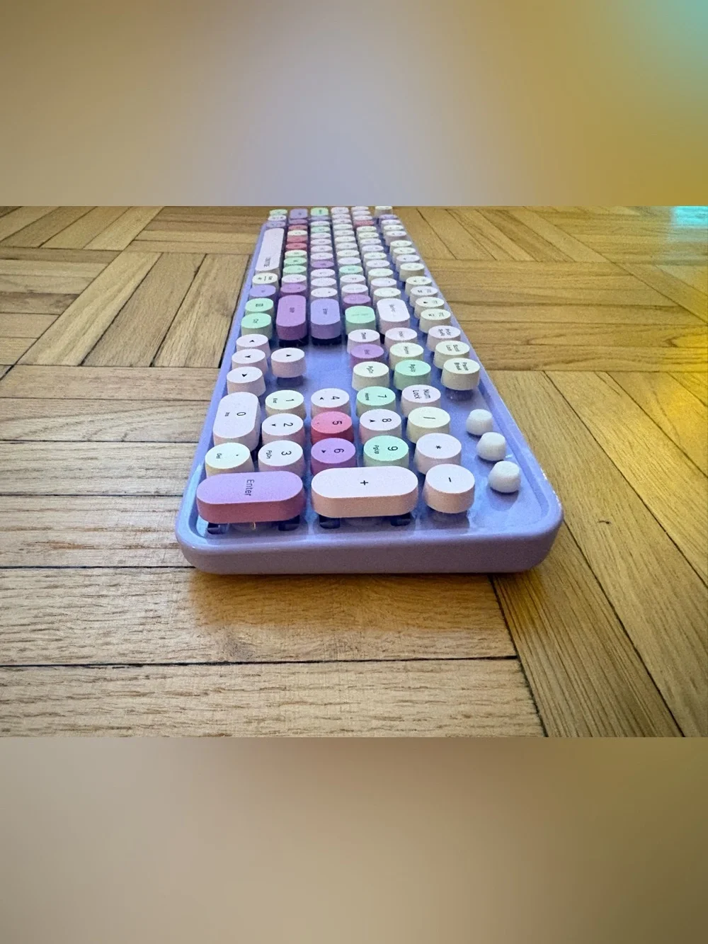 UBOTIE Viral Purple Pastel Colorful Wireless Keyboard and Mouse Windows or Mac